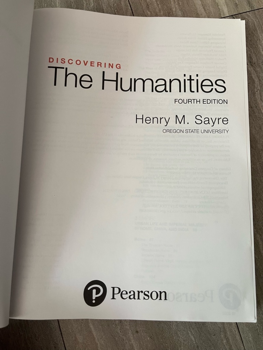 Pearson Discovering the Humanities  (3rd Edition) Henry M Sayre Printed Book